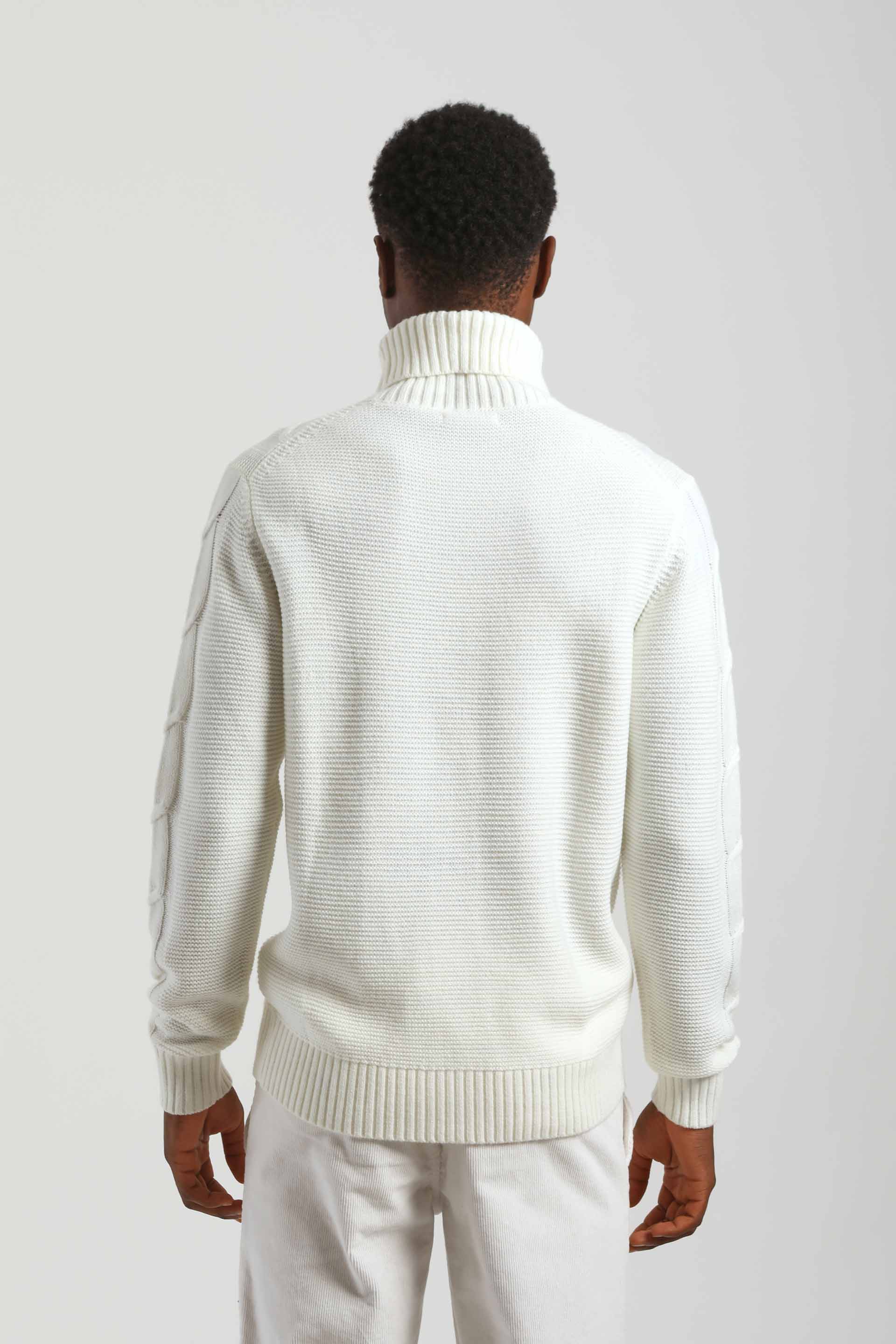 Maglia collo alto|Colore:Off white