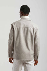 Giacca camicia con bottoni|Colore:Corda