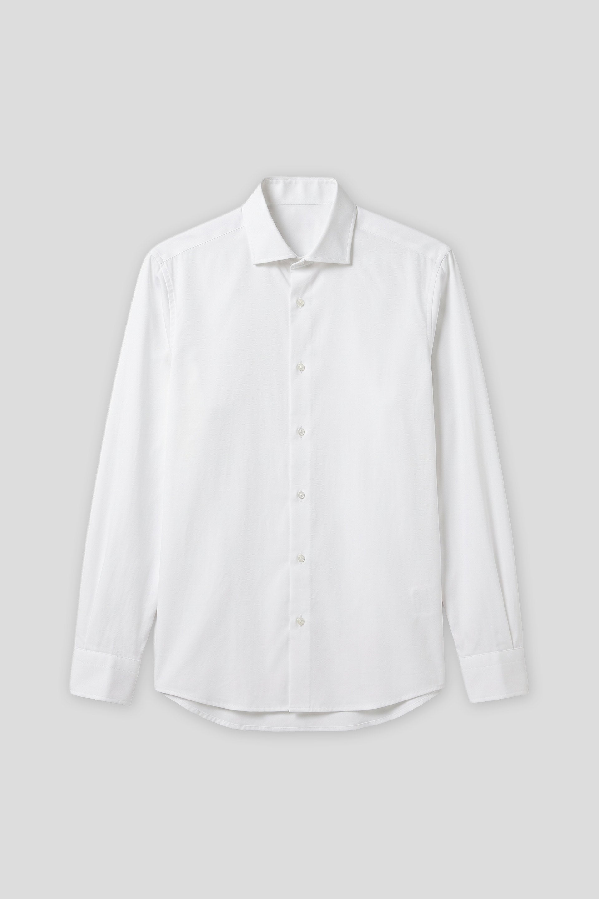 Camicia tinta unita in tessuto elastico|Colore:Bianco