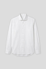 Camicia tinta unita in tessuto elastico|Colore:Bianco