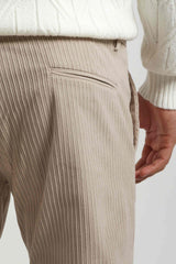 Pantaloni chino effetto velluto   |Colore:Corda