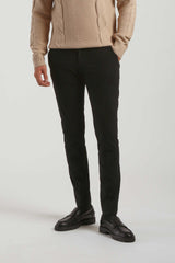 Pantaloni chino effetto velluto   |Colore:Nero