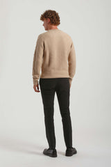Pantaloni chino effetto velluto   |Colore:Nero
