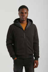 Bomber imbottito con cappuccio|Colore:Nero