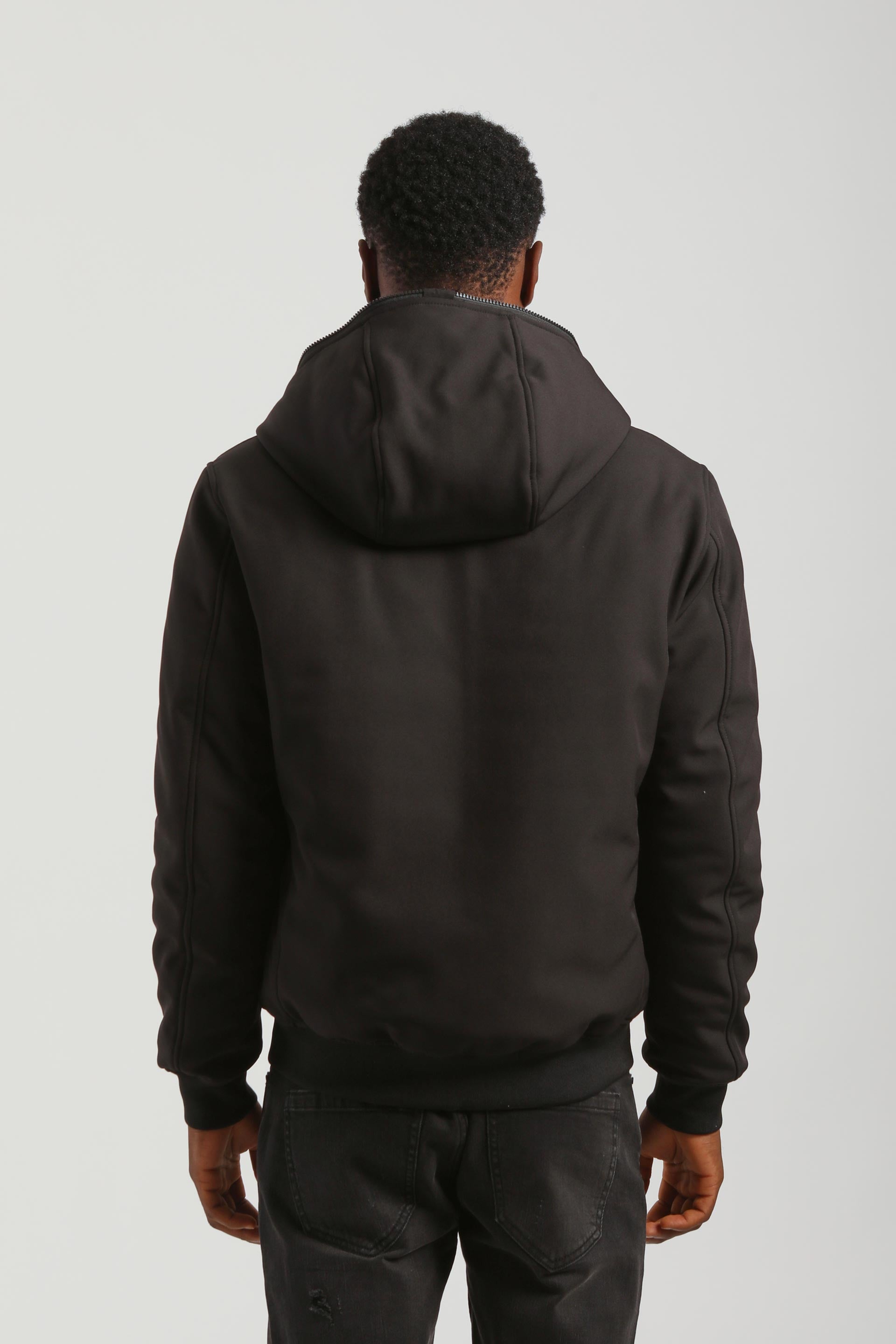 Bomber imbottito con cappuccio|Colore:Nero