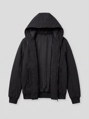 Bomber imbottito con cappuccio|Colore:Nero
