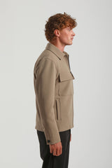 Giacca camicia in tessuto tecnico|Colore:Beige