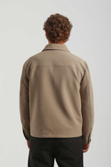 Giacca camicia in tessuto tecnico|Colore:Beige