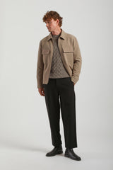 Giacca camicia in tessuto tecnico|Colore:Beige
