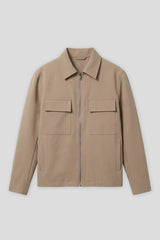 Giacca camicia in tessuto tecnico|Colore:Beige