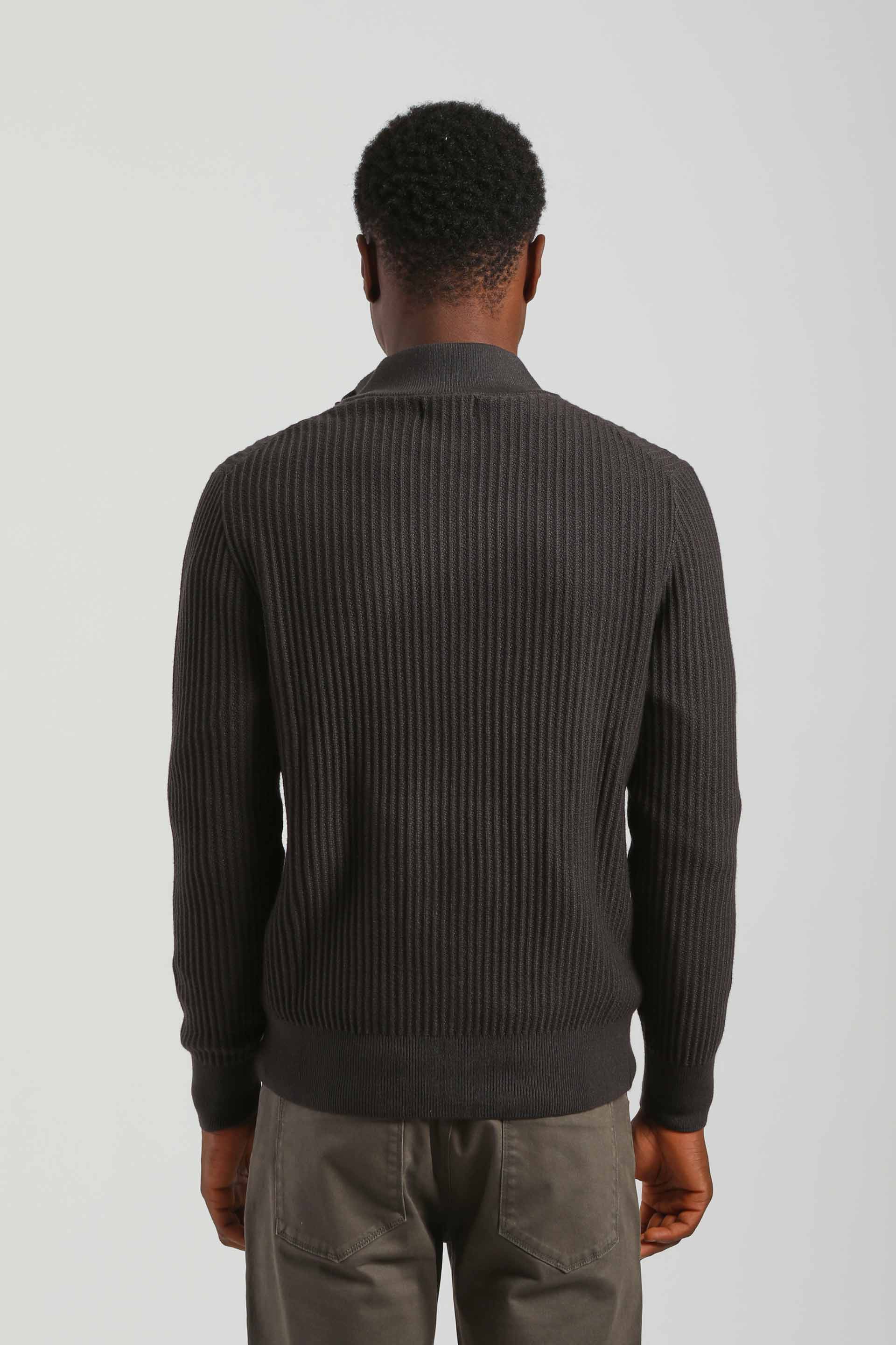 Cardigan con zip|Colore:Grigio scuro