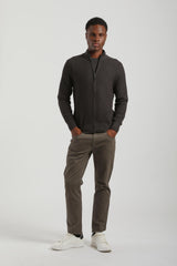 Cardigan con zip|Colore:Grigio scuro