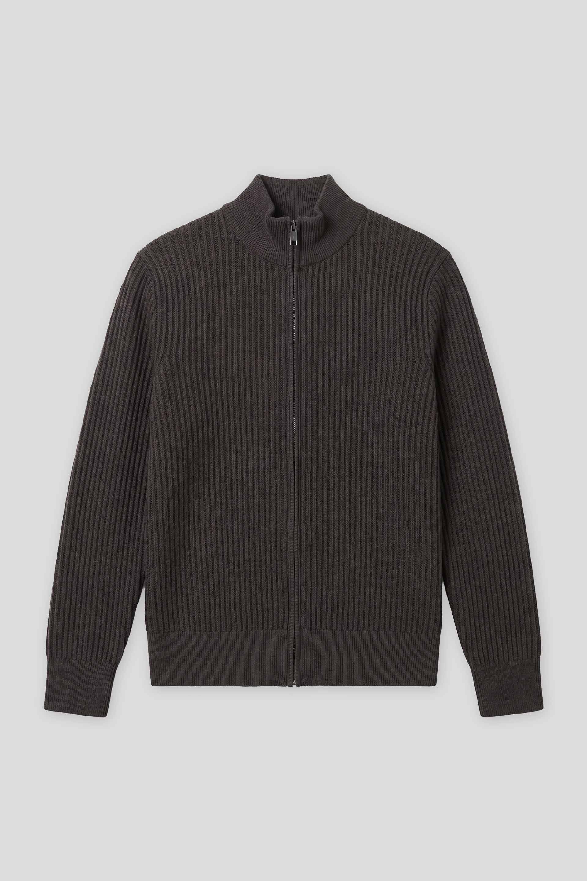 Cardigan con zip|Colore:Grigio scuro
