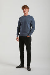 Maglia girocollo in viscosa|Colore:Ciano