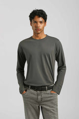 T-shirt manica lunga 100% cotone|Colore:Grigio scuro