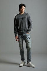 Jeans skinny fit con strappi|Colore:Jeans