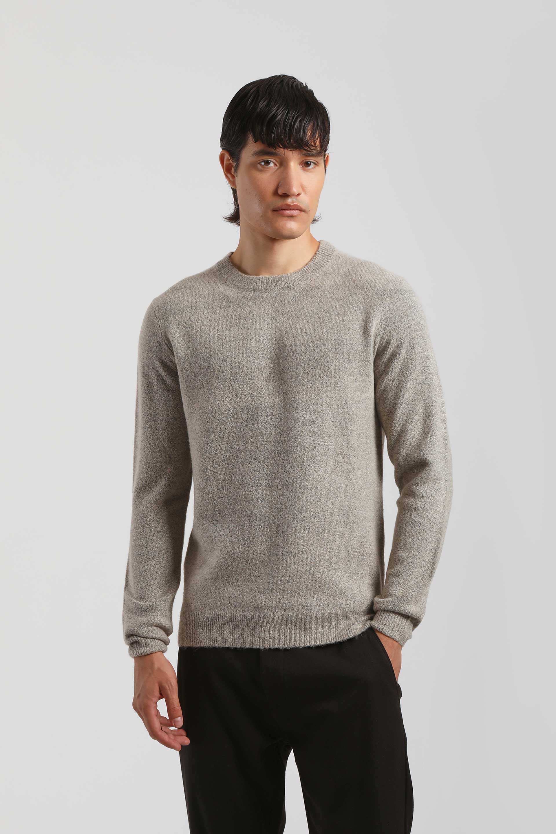 Pullover girocollo|Colore:Sabbia