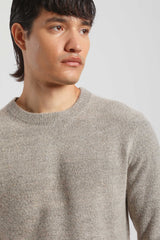 Pullover girocollo|Colore:Sabbia