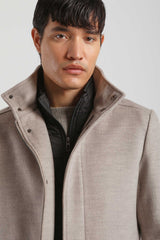 Cappotto collo lupetto|Colore:Beige melange