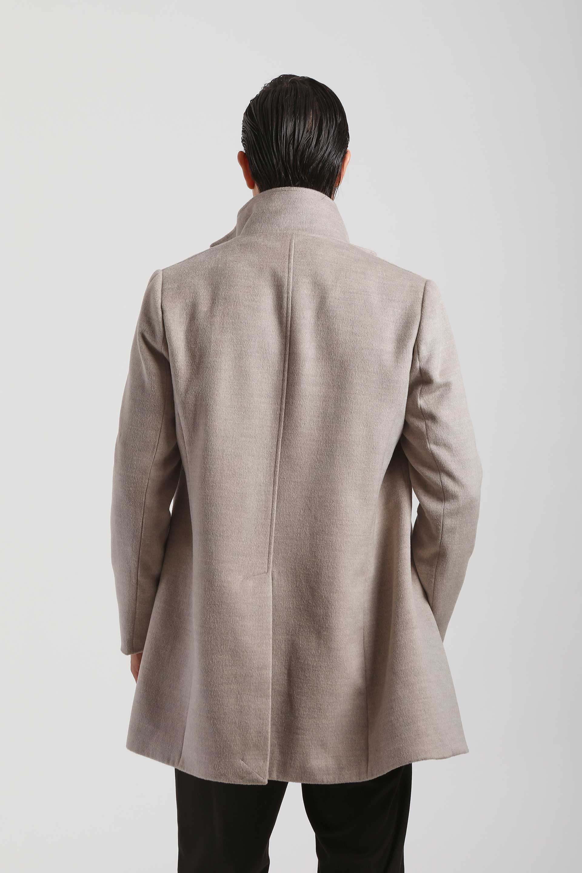 Cappotto collo lupetto|Colore:Beige melange