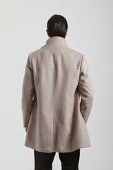 Cappotto collo lupetto|Colore:Beige melange