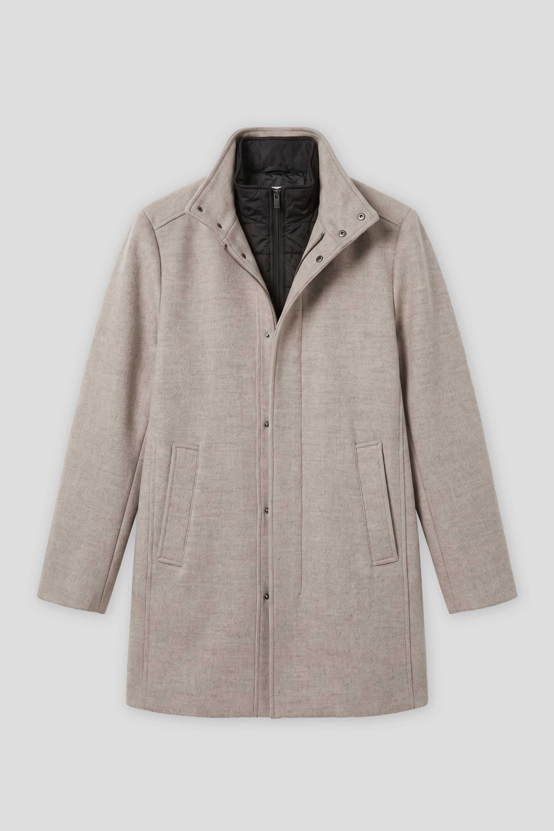 Cappotto collo lupetto|Colore:Beige melange