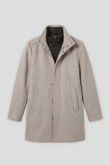 Cappotto collo lupetto|Colore:Beige melange