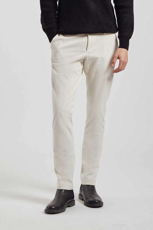 Pantaloni chino effetto velluto   |Colore:Ghiaccio