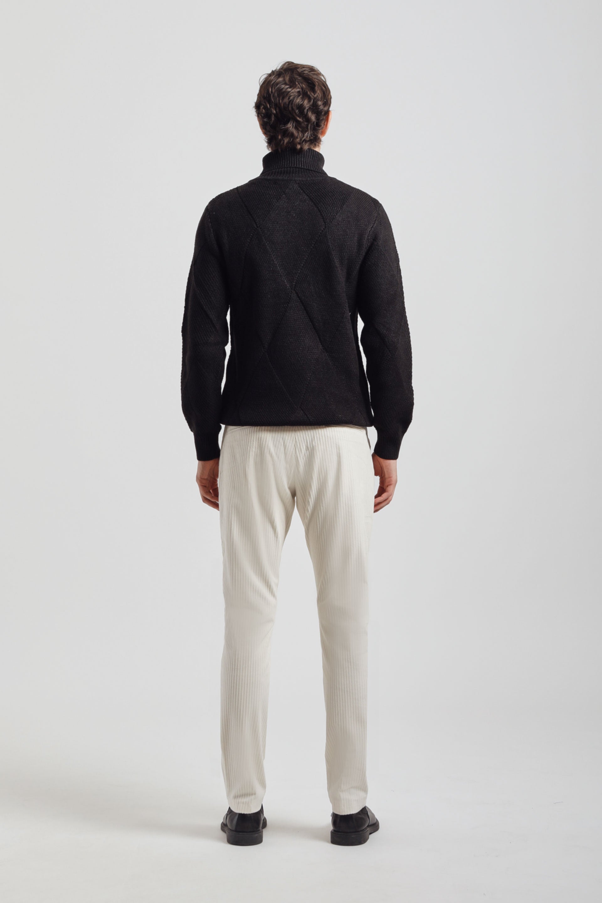 Pantaloni chino effetto velluto   |Colore:Ghiaccio