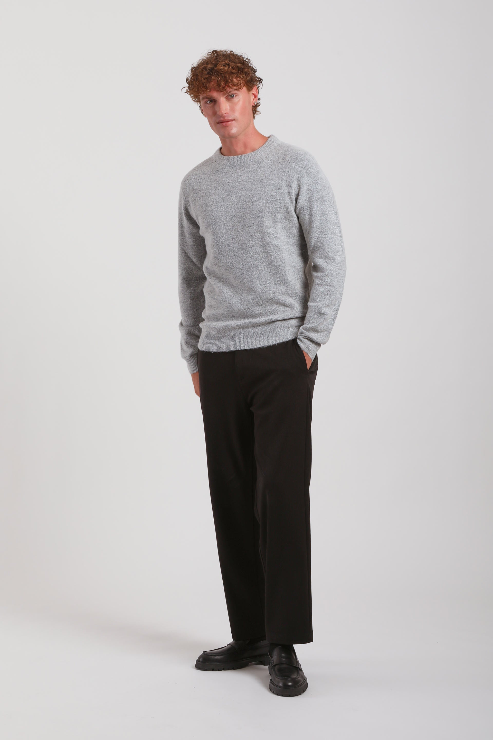 Pullover girocollo|Colore:Grigio