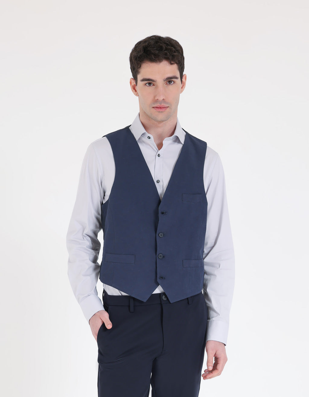 Gilet in misto viscosa|Colore:Blue