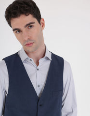 Gilet in misto viscosa|Colore:Blue