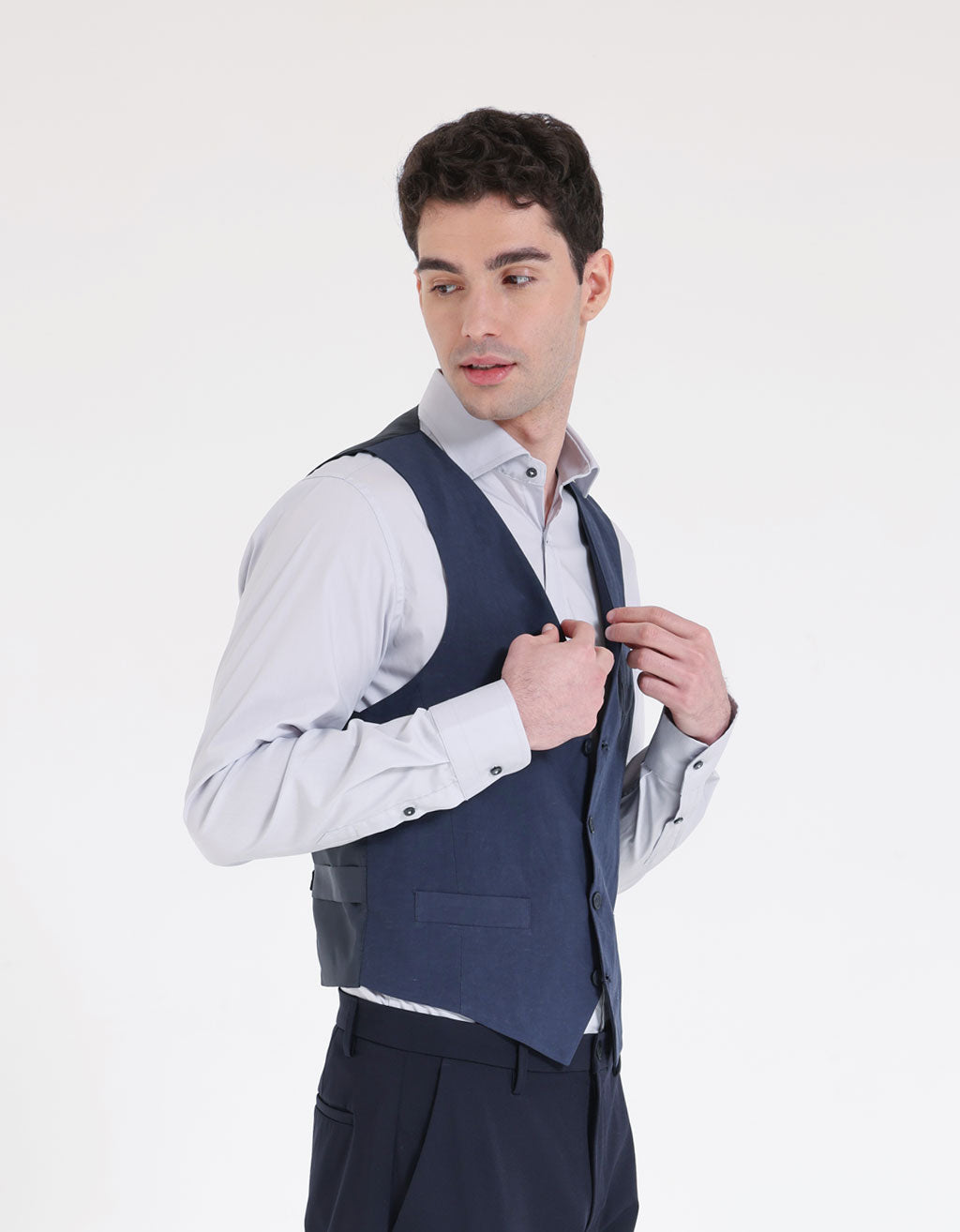 Gilet in misto viscosa|Colore:Blue