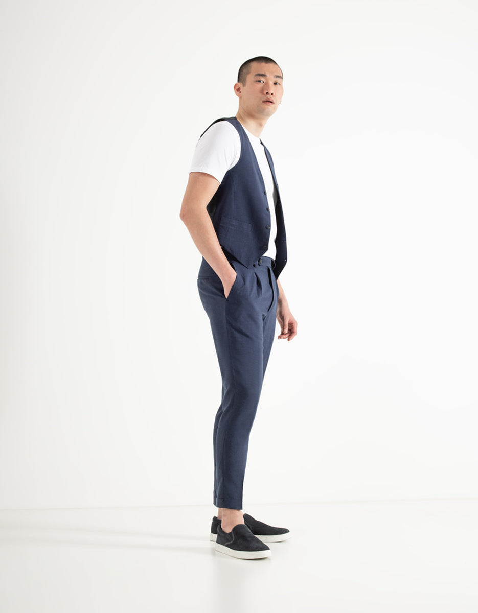 Gilet in misto viscosa|Colore:Blue