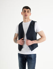 Gilet a quadri|Colore:Blue