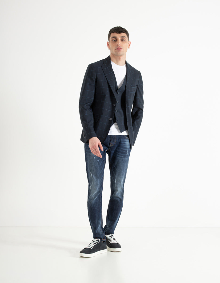 Gilet a quadri|Colore:Blue