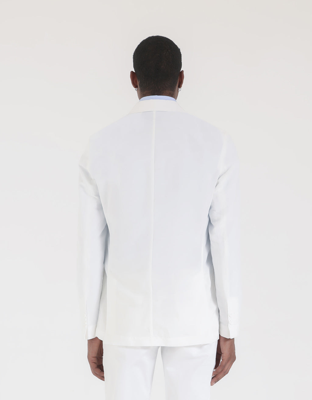 Giacca doppiopetto in lino|Colore:Bianco