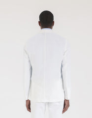Giacca doppiopetto in lino|Colore:Bianco