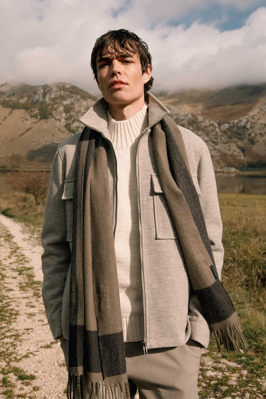 Technical fabric shirt jacket