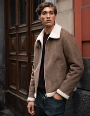 Suede-effect sheepskin