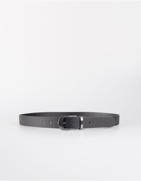 Textured faux suede belt