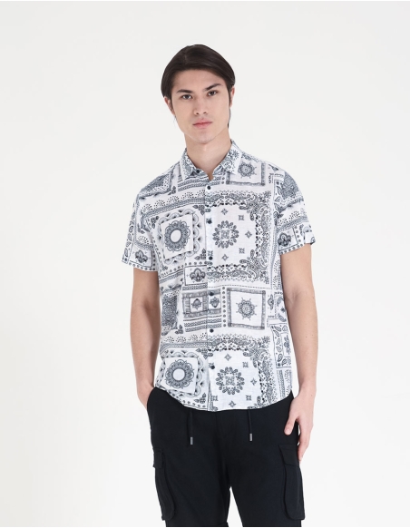 Geometric print shirt