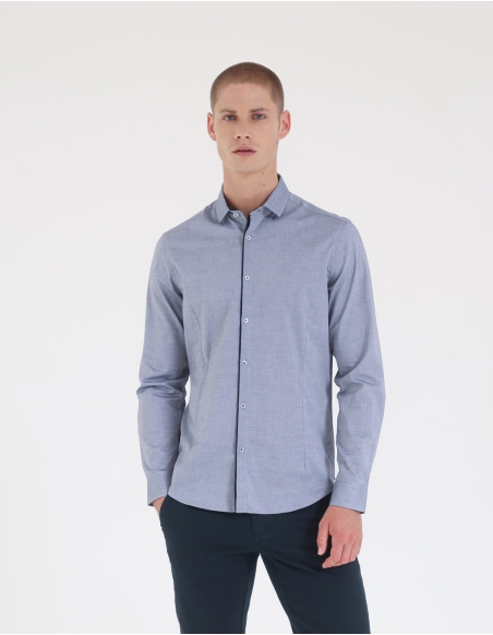 Camicia con profilo a contrasto
