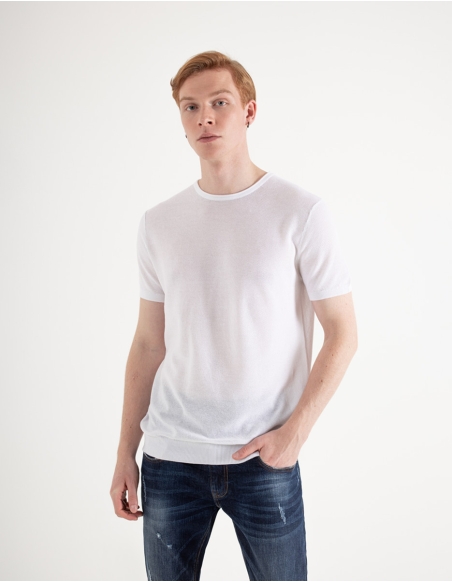 T-shirt in maglia morbida