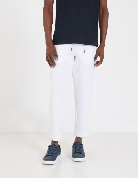 Piquet joggers with drawstring