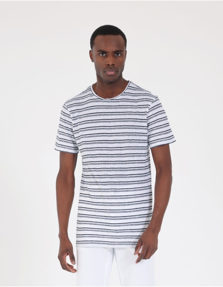 Linen-blend T-shirt
