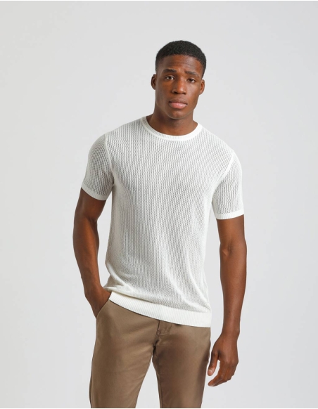 T-shirt in maglia forata