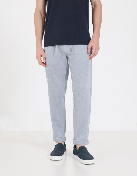 Piquet joggers with drawstring