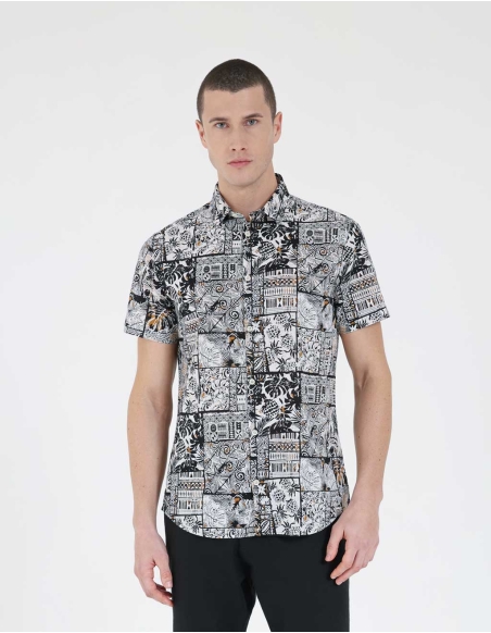 PATTERNED HALF SLEEVE SHIRT