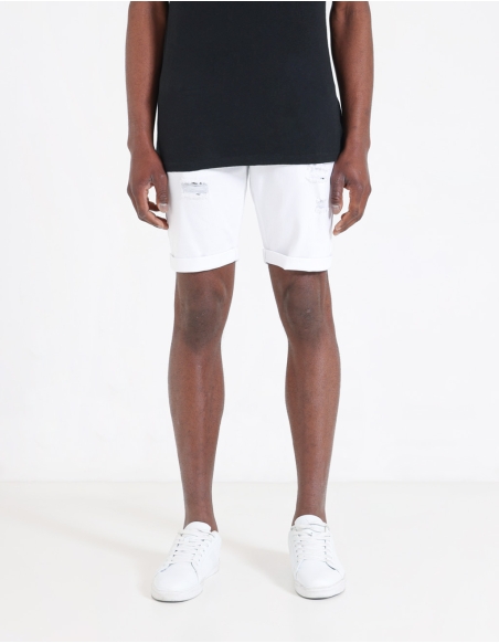 ELASTIC COTTON BERMUDA SHORTS